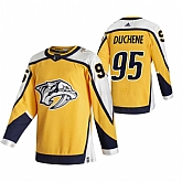Nashville Predators 95 Matt Duchene Yellow Adidas 2020-21 Reverse Retro Alternate Jersey Dzhi,baseball caps,new era cap wholesale,wholesale hats